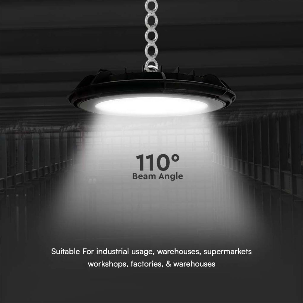 V-TAC Campana LED SMD Industriale 200W UFO Colore Nero 110° 6500K IP65
