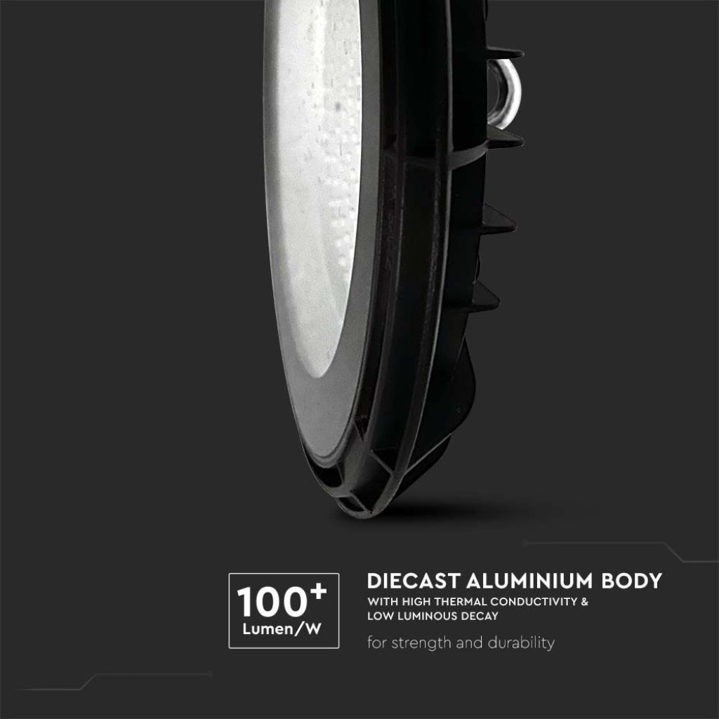 V-TAC Campana LED SMD Industriale 200W UFO Colore Nero 110° 6500K IP65