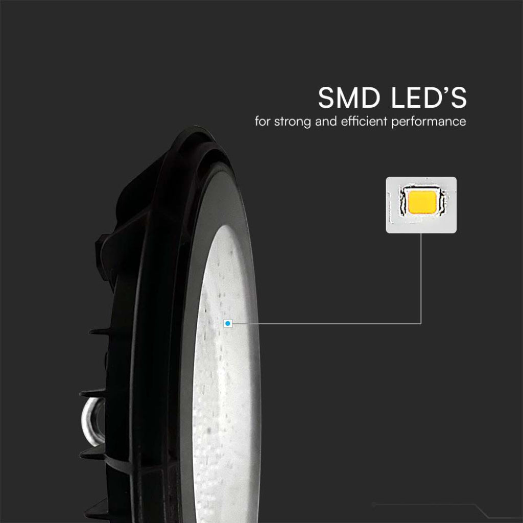 V-TAC Campana LED SMD Industriale 200W UFO Colore Nero 110° 6500K IP65