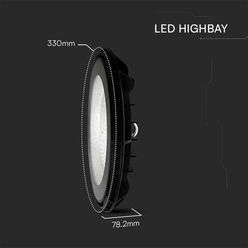 V-TAC Campana LED SMD Industriale 200W UFO Colore Nero 110° 6500K IP65