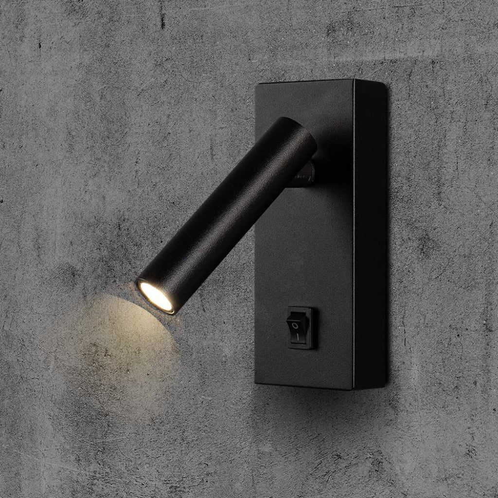 V-TAC Applique da Hotel per Lettura LED 2W Orientabile su Ogni Lato con Tasto On/Off 145*150*60mm Colore Nero 4000K