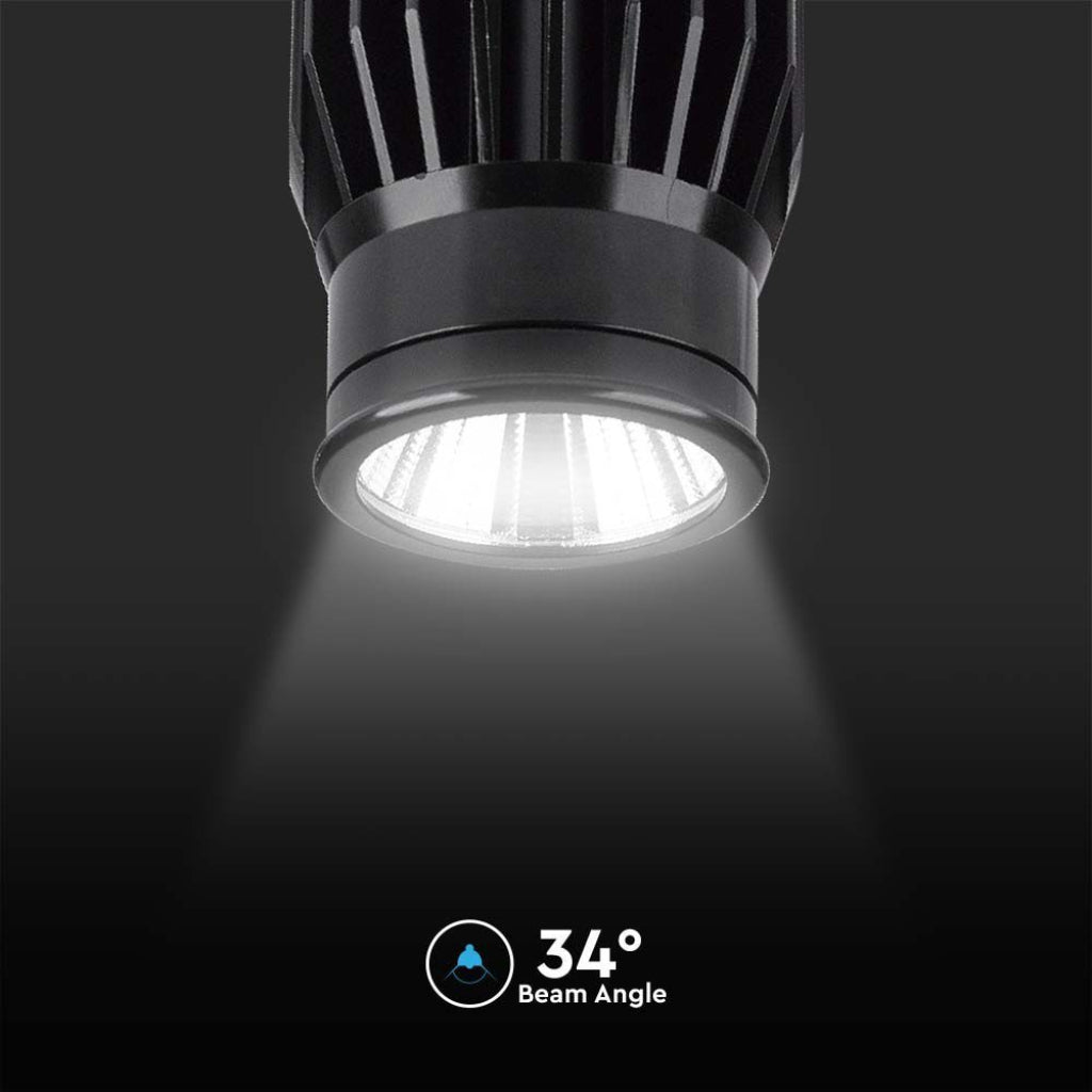 V-TAC Faretto LED da Incasso Rotondo LED 18W in Alluminio Colore Nero 3000K