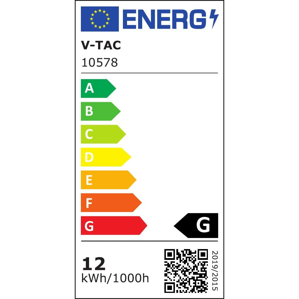 V-TAC Faretto LED COB da Incasso Rotondo 12W 120*43mm Colore Nero 3in1
