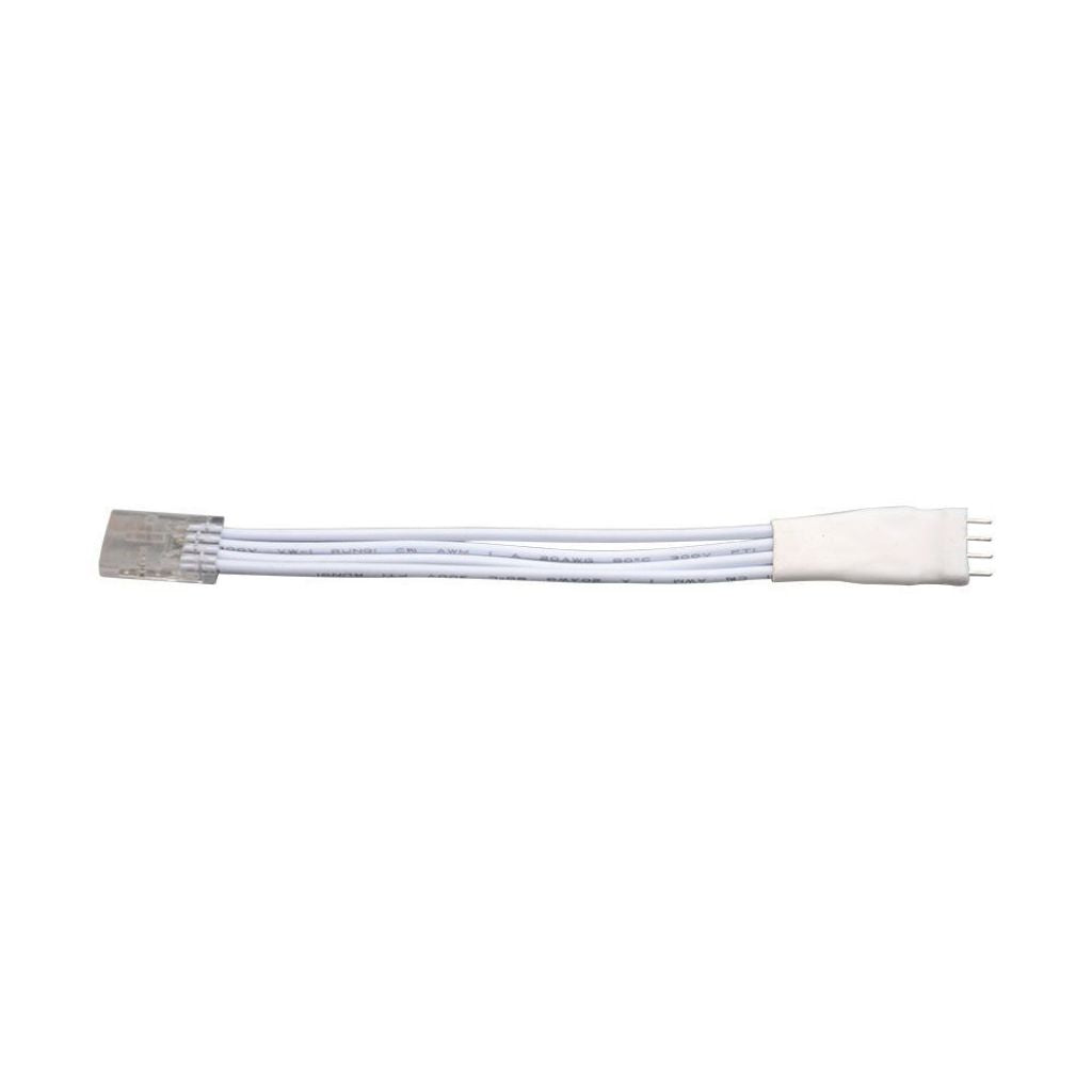 V-TAC Connettore Flessibile Per Alimentazione Strip LED COB a 4 Pin Lunghezza 125mm