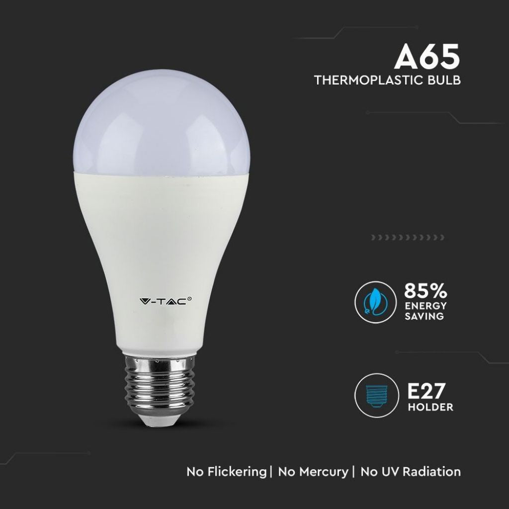 V-TAC PRO Lampadina LED Chip Samsung E27 15W A65 3000K