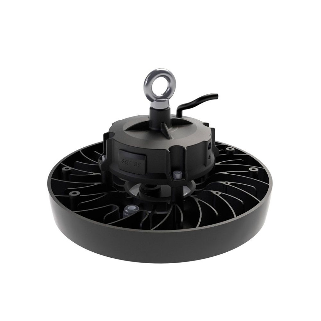 V-TAC PRO Campana Industriale LED Chip Samsung 100W 140LM/W UFO Colore Nero 4000K IP65