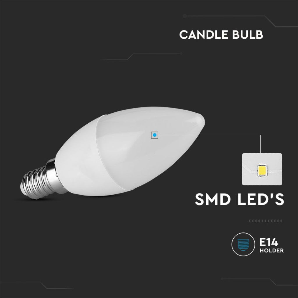 V-TAC PRO Lampadina LED Chip Samsung E14 4,5W Candela 6500K