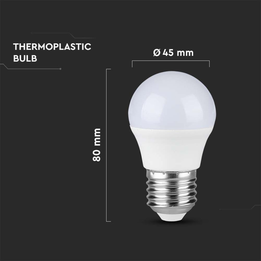 V-TAC PRO Lampadina LED Chip Samsung E27 4,5W G45 3000K