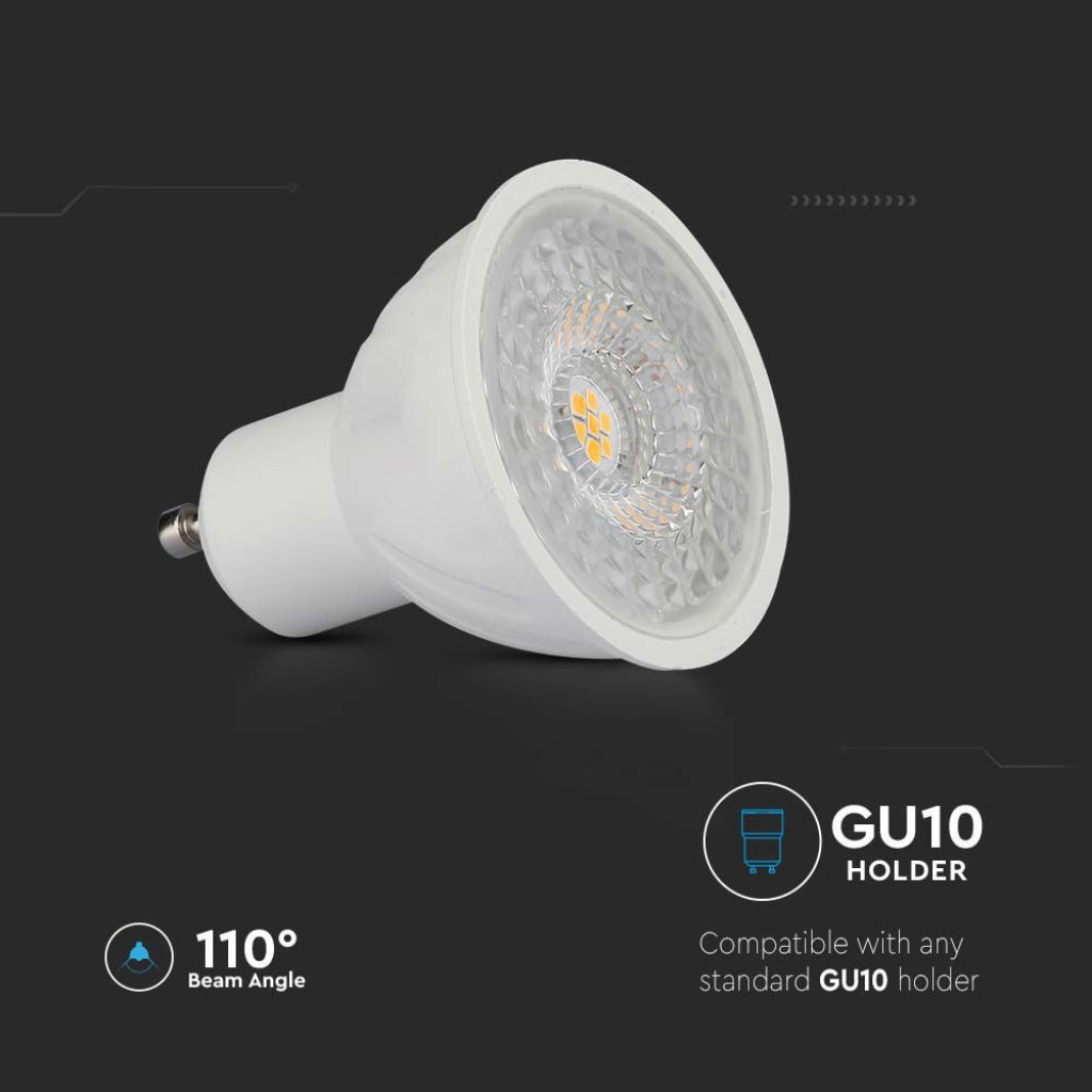 V-TAC PRO Faretto LED Chip Samsung GU10 6W 110° 3000K