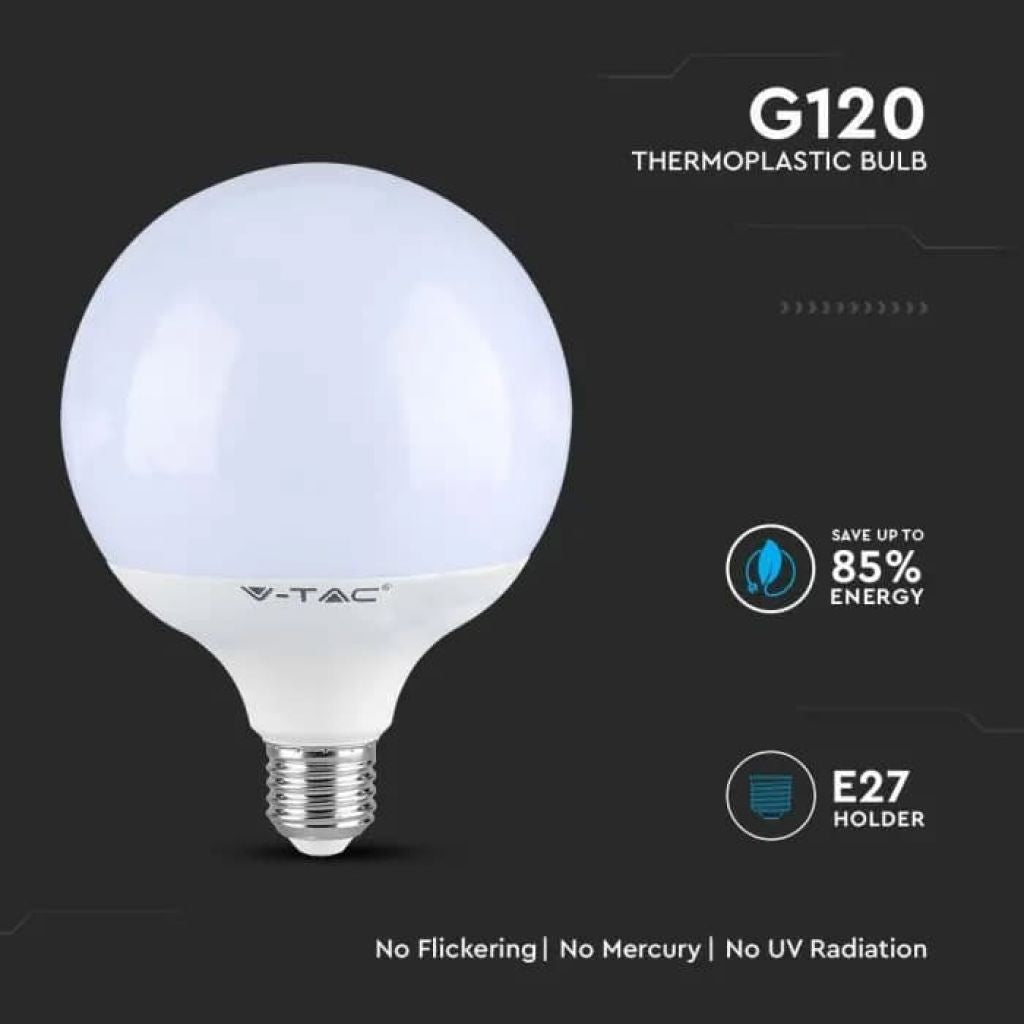 V-TAC PRO Lampadina LED Chip Samsung E27 22W 120LM/W G120 3000K