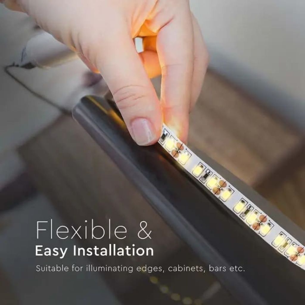 V-TAC Strip LED SMD2835 12W/m 5m 168 LED/m 140LM/W 24V 3000K IP20 10mm