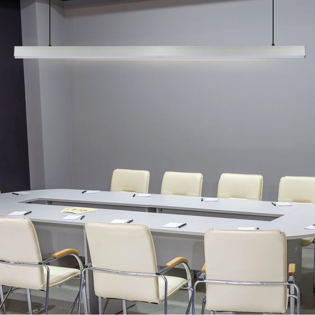 V-TAC PRO Plafoniera LED Chip Samsung a Sospensione 40W Lineare Colore Argento 4000K