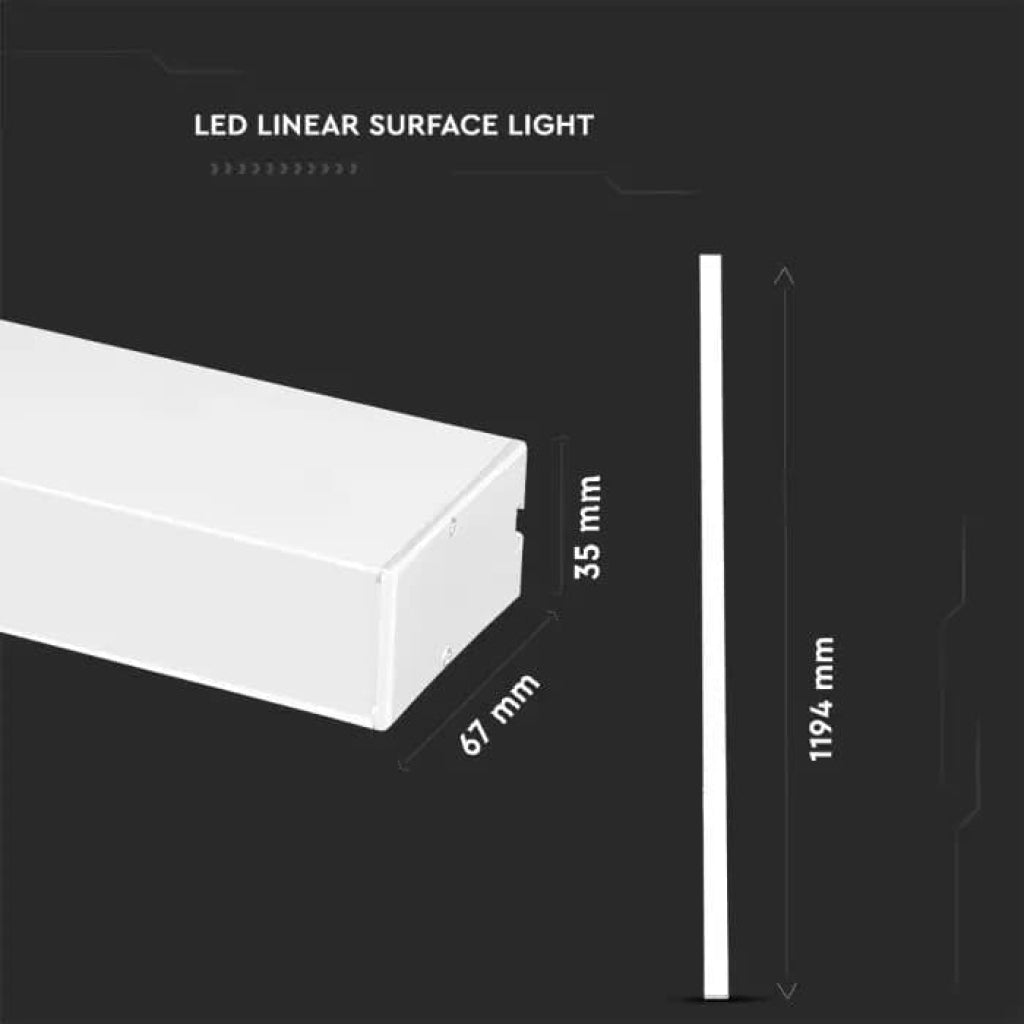 V-TAC PRO Plafoniera LED Chip Samsung 40W Lineare Colore Bianco 4000K