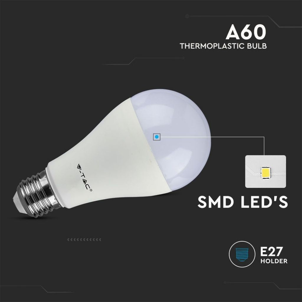 V-TAC Lampadina LED E27 8,5W A60 6500K (Box 3 pezzi)