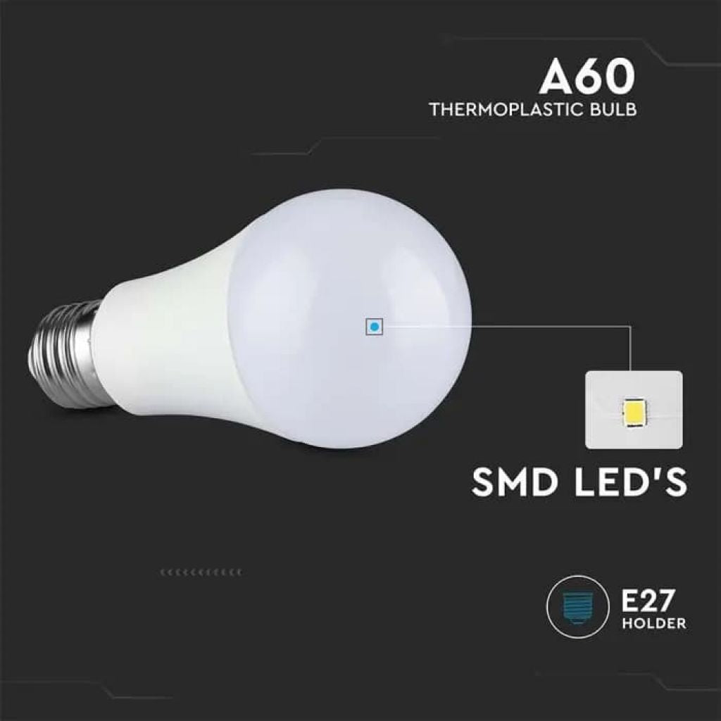 V-TAC Lampadina LED E27 8,5W A60 3000K