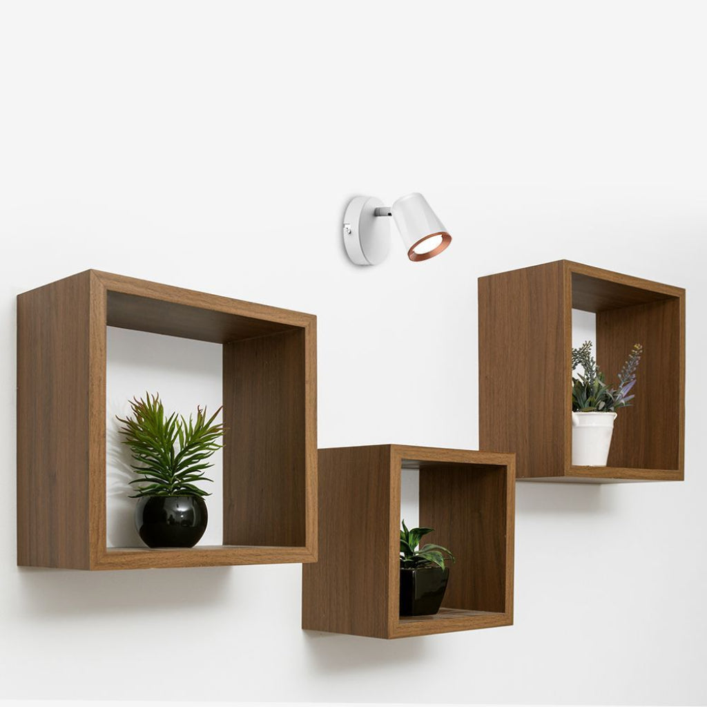 V-TAC Faretto LED da Muro 5W con Testa Orientabile Colore Bianco 4000K IP20