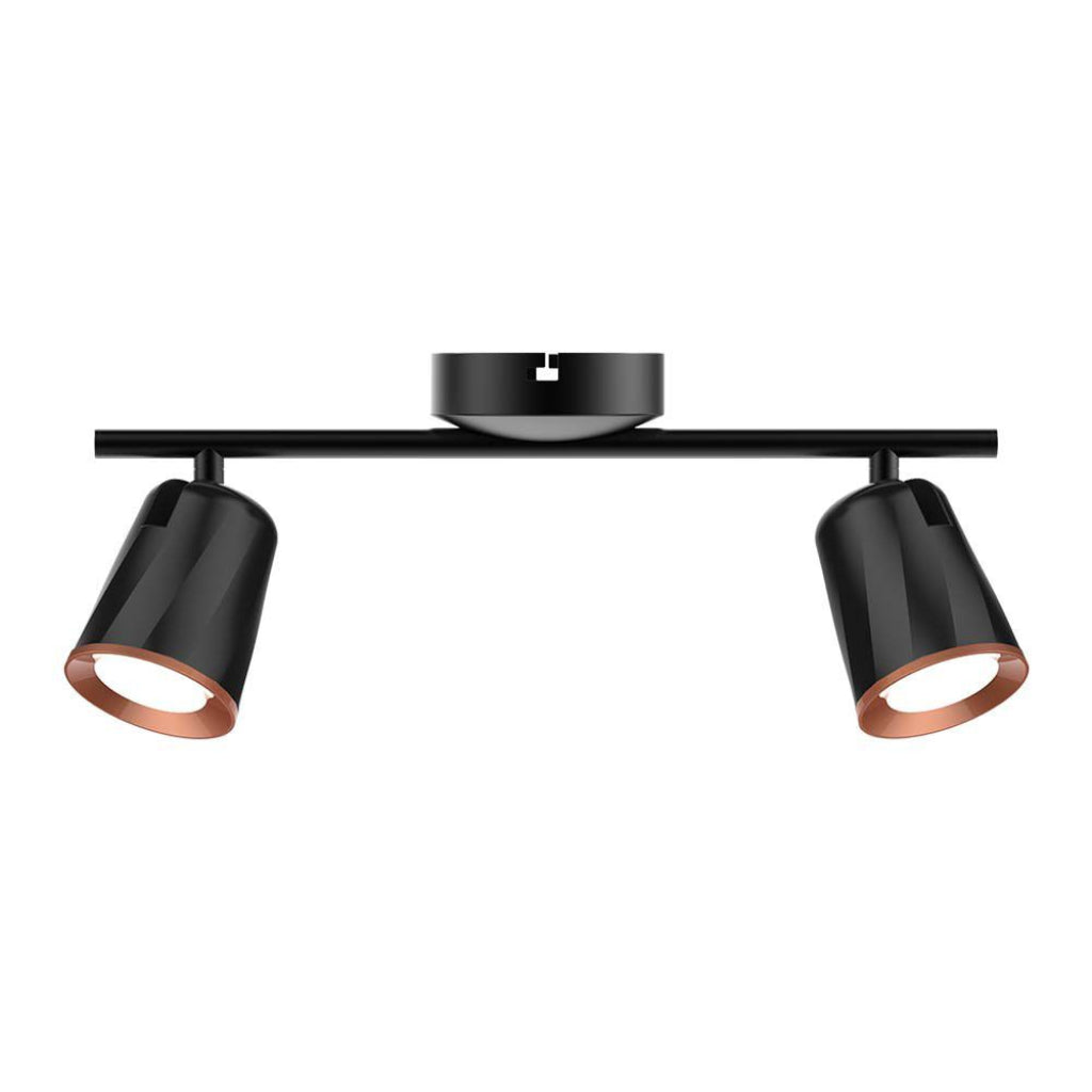 V-TAC Faretto LED da Muro Doppio 12W con Testa Orientabile Colore Nero 4000K IP20