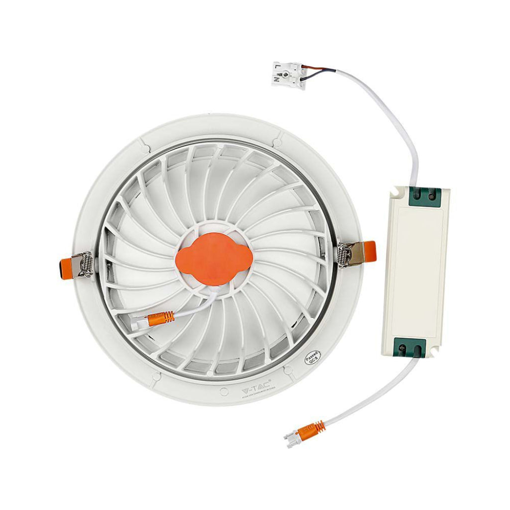 V-TAC PRO Faretto LED Chip Samsung da Incasso 20W Orientabile 4000K