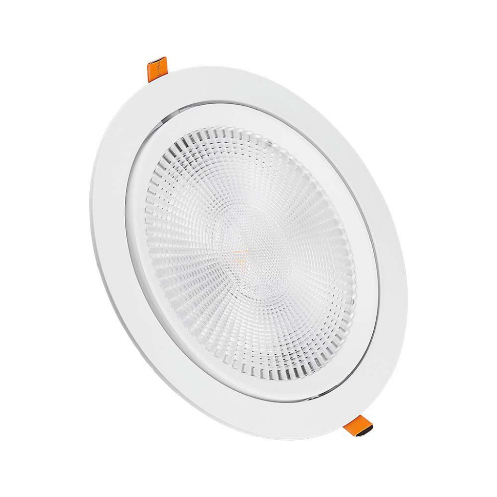 V-TAC PRO Faretto LED Chip Samsung da Incasso Rotondo 30W Inclinabile Colore Bianco 3000K