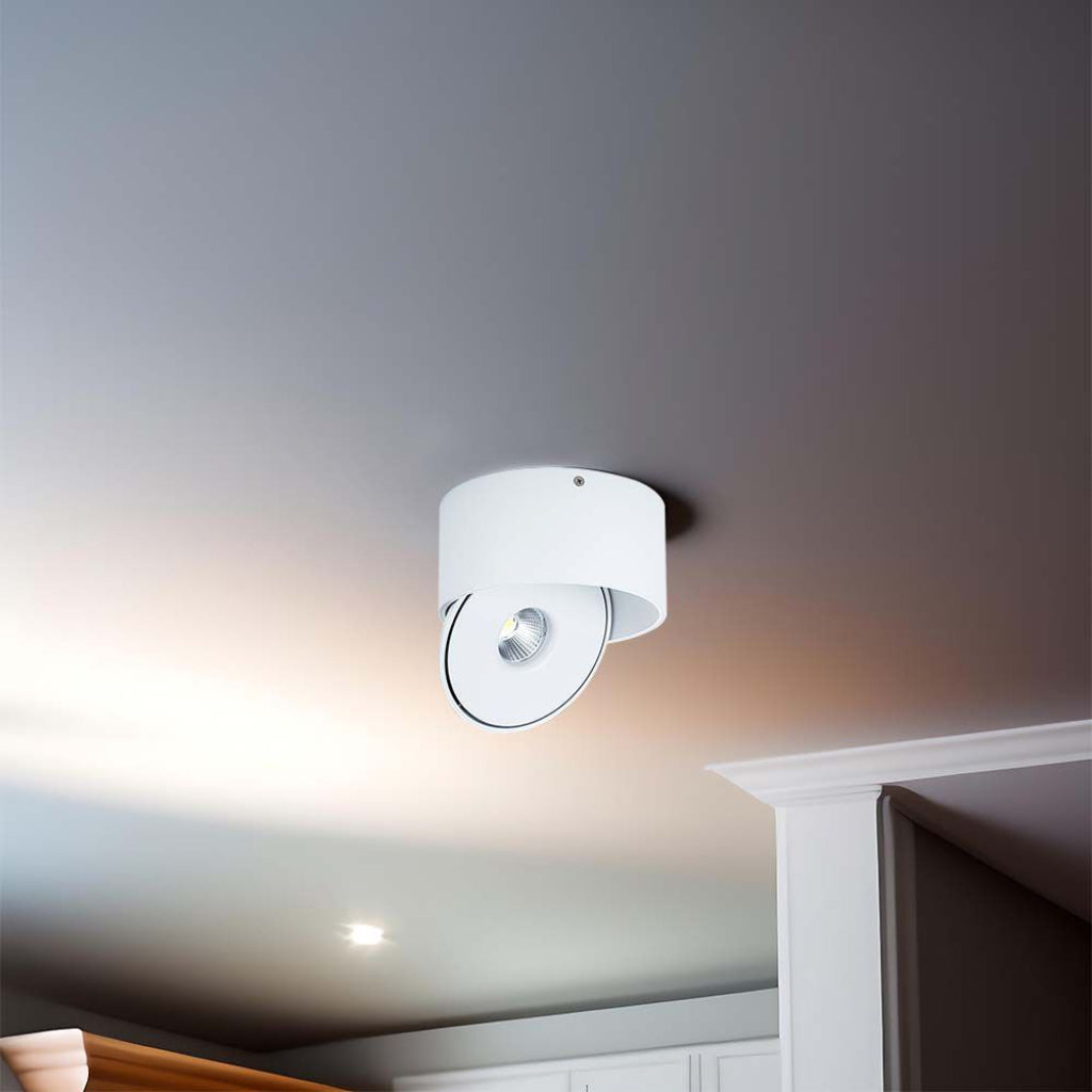 V-TAC Faretto LED COB da Incasso Rotondo 20W Inclinabile Colore Bianco 3in1