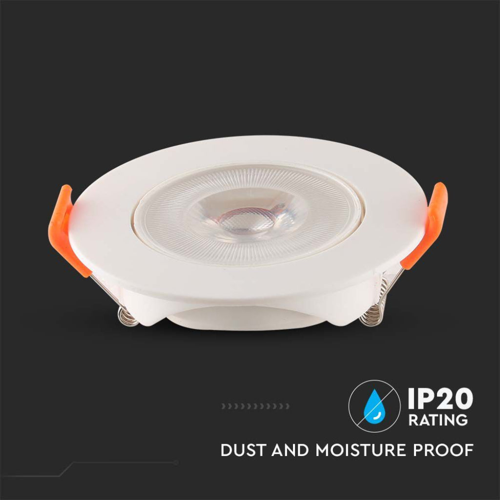 V-TAC PRO Faretto LED Chip Samsung Rotondo da Incasso 7W Colore Bianco 4000K