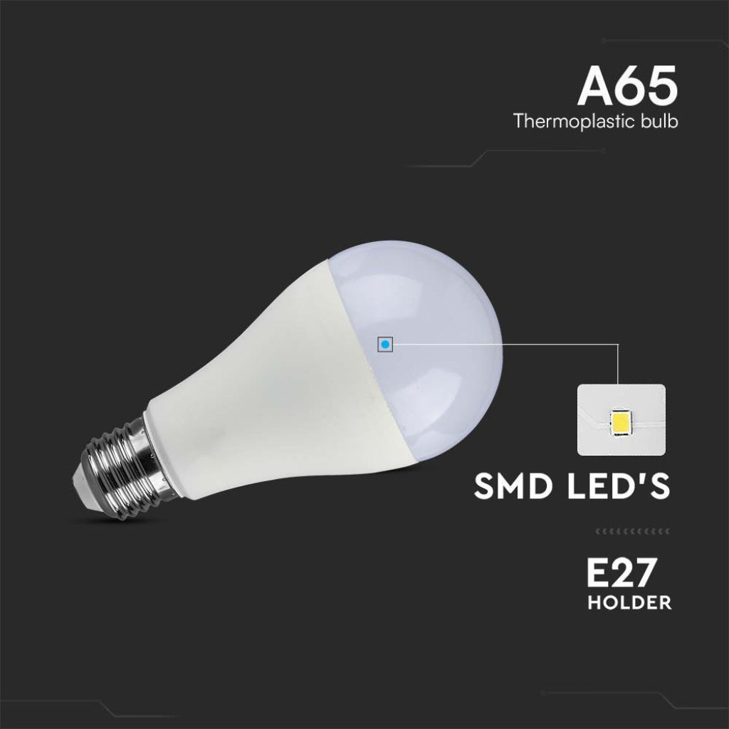 V-TAC PRO Lampadina LED Chip Samsung E27 15W A65 4000K