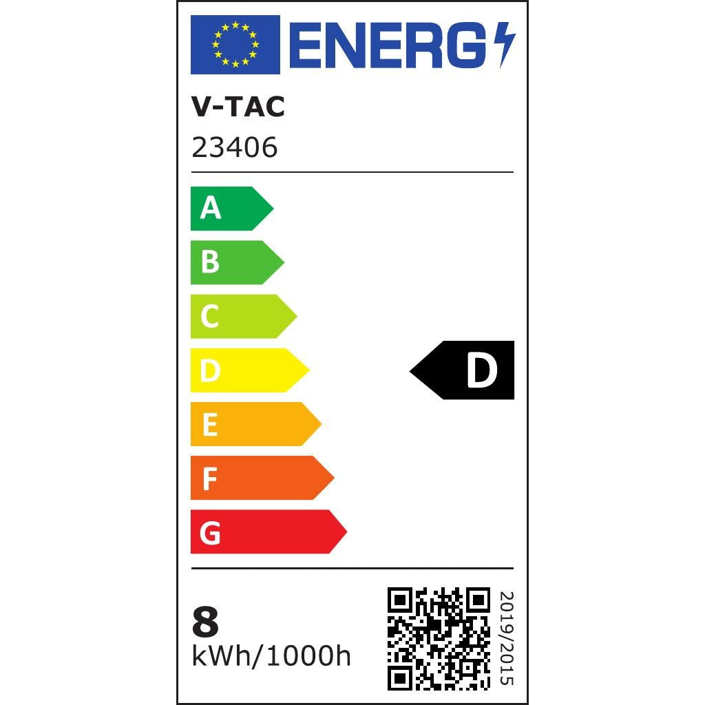 V-TAC Applique LED da Muro 8W dal Design Cilindrico con Porta USB e Angolo del Fascio Luminoso Regolabile 180° in Metallo Colore Nero 3000K