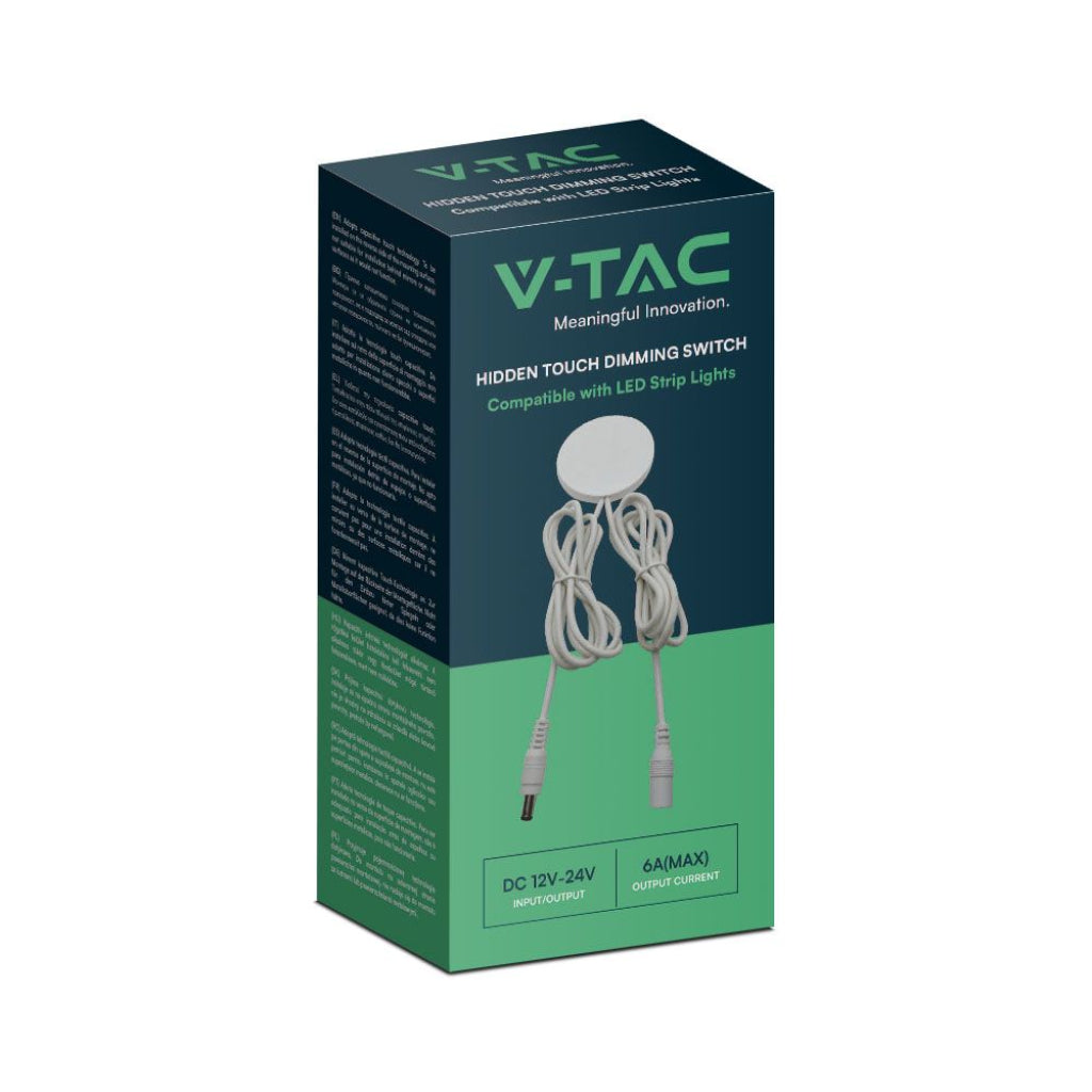 V-TAC Interruttore touch per Strip LED nascosto 12V/24V Colore Bianco