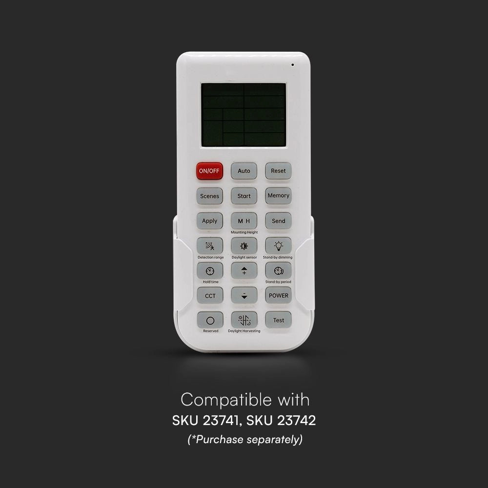 V-TAC Telecomando Controllo Remoto per Campane Industriali con Sensori a Microonde PIR, DC 12V Dimmerabile 0-10V Compatibile con SKU 23741 23742