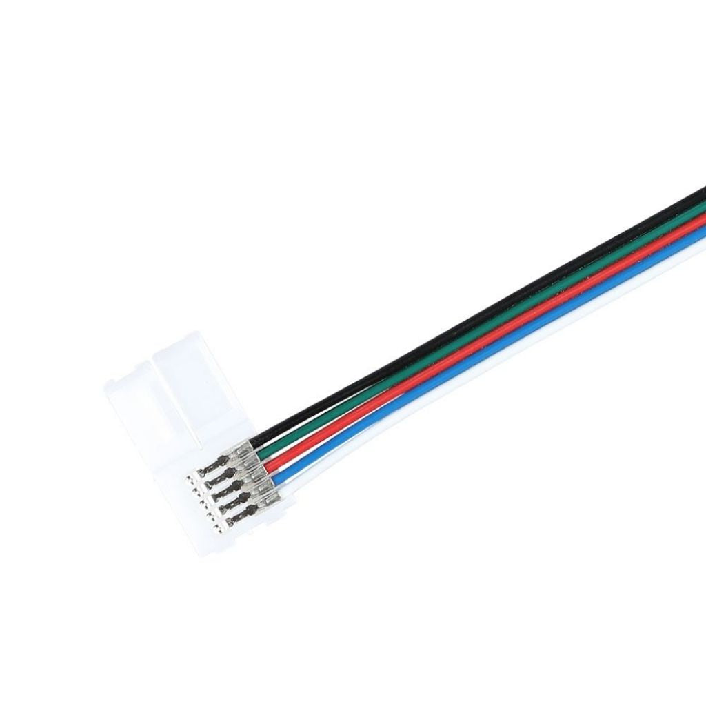 V-TAC Connettore Flessibile per Strip LED SMD 5050 Multicolore RGB+W con 2 Clip a 5 Pin