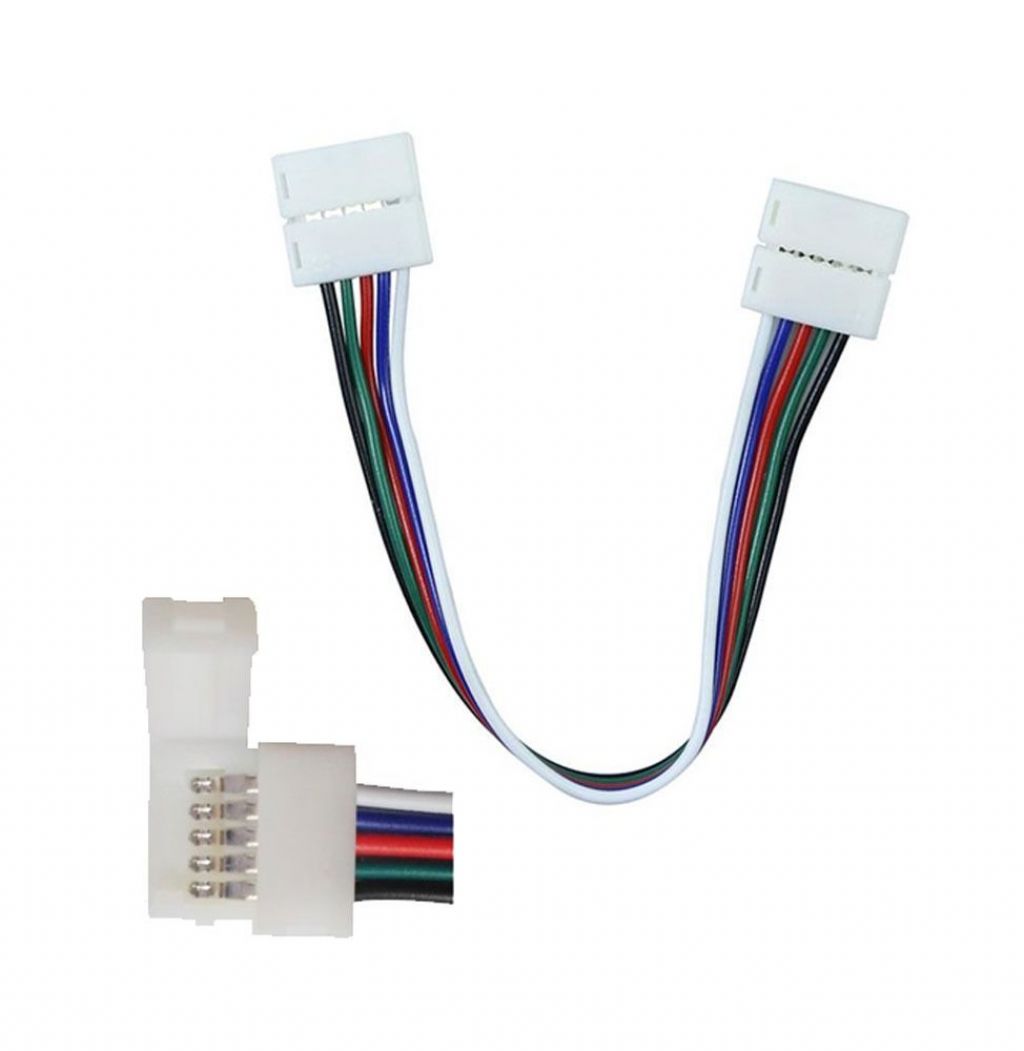 V-TAC Connettore Flessibile per Strip LED SMD 5050 Multicolore RGB+W con 2 Clip a 5 Pin