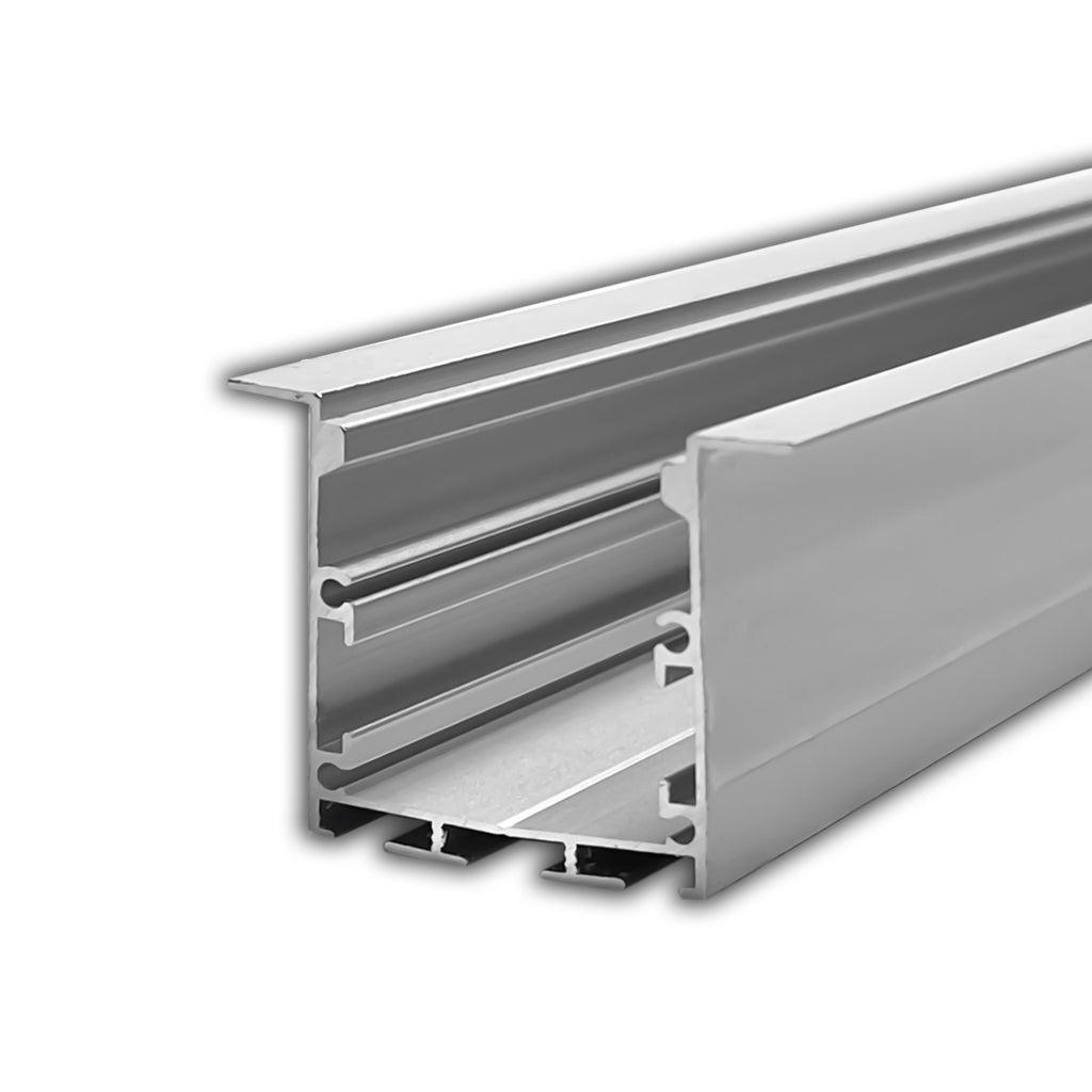 V-TAC Profilo Lineare a Incasso/Plafone per Strip LED con larghezza fino a 32mm in Alluminio Colore Bianco con Copertura Opaca 2000x50x35mm