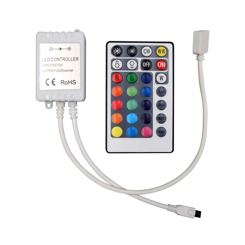 V-TAC Controller per Strip LED 3in1+RGB 5 Canali con Telecomando 28 Tasti a Infrarossi