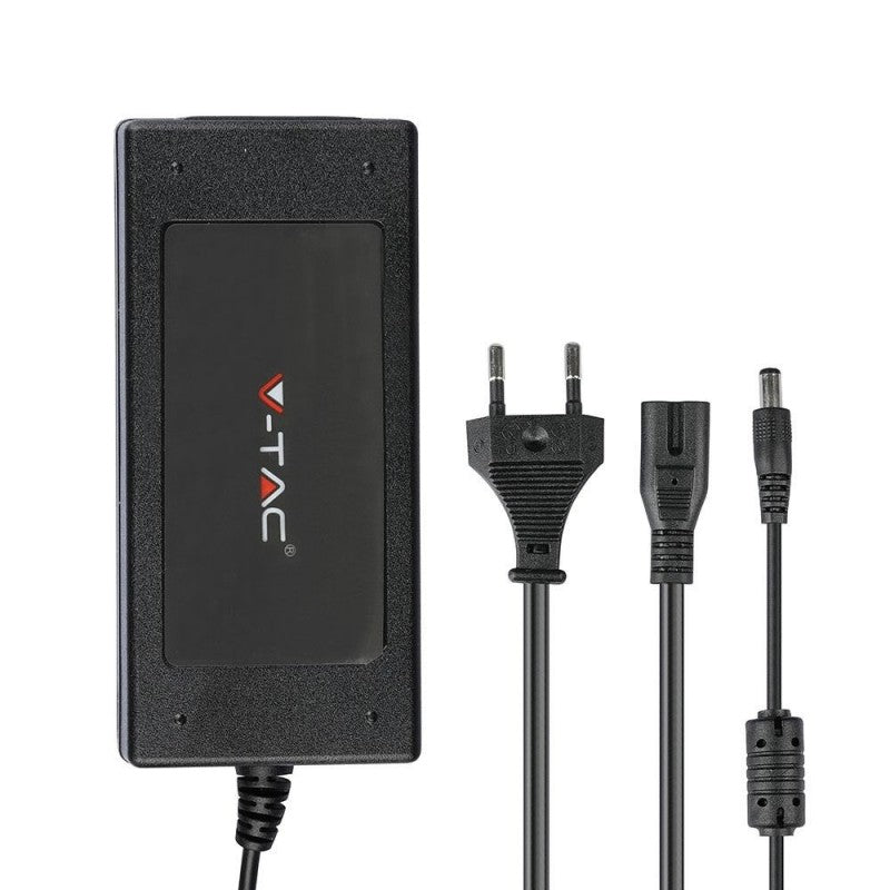 V-TAC Alimentatore in Plastica 30W 12V 2.5A Plug&Play con Jack 2.1 Colore Nero Cavo da 2.4m IP44