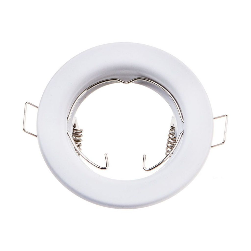 V-TAC Portafaretto LED da Incasso Rotondo GU10 e GU5.3 (MR16) Colore Bianco (Box 2 Pezzi)