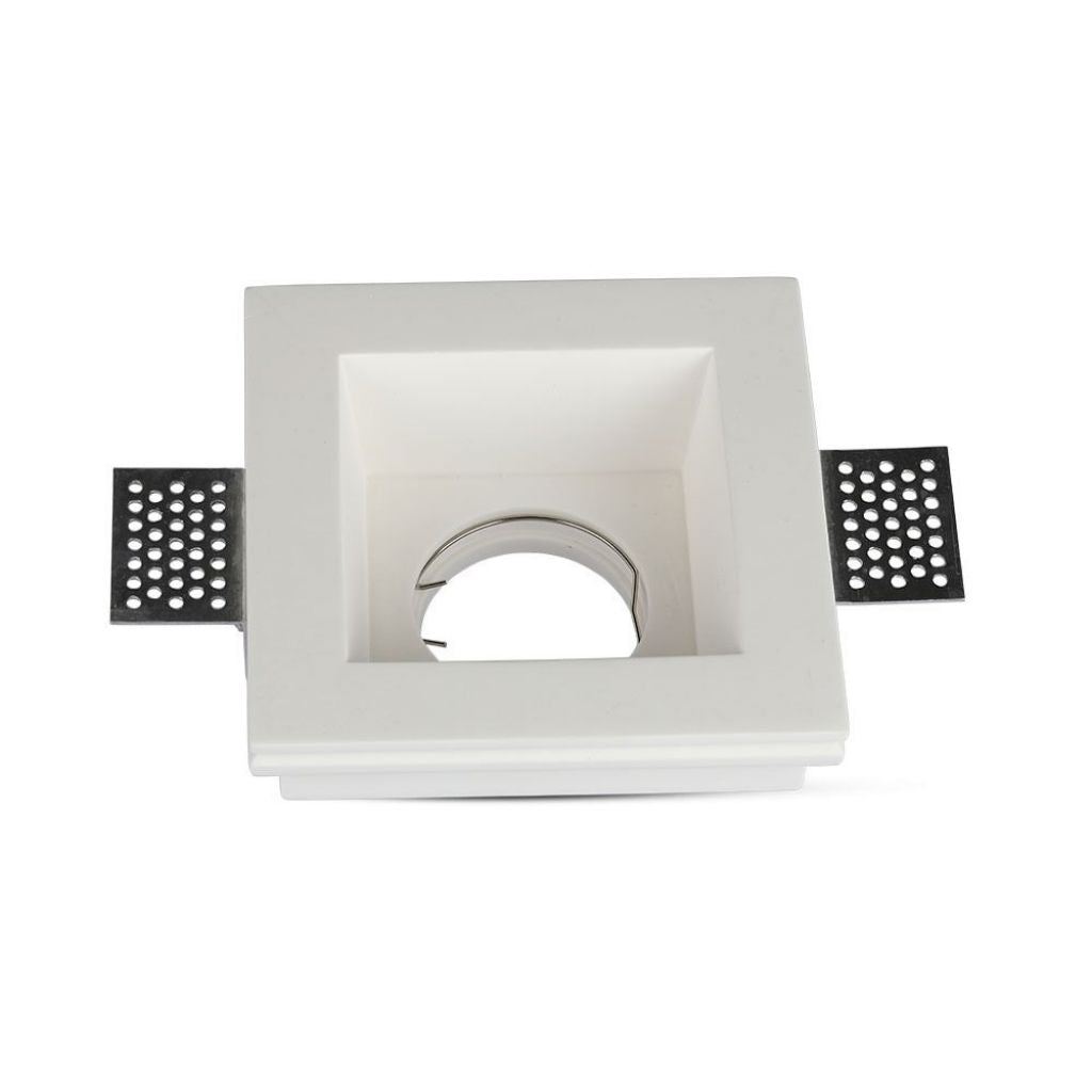 V-TAC Portafaretto LED da Incasso Quadrato GU10 e GU5.3 (MR16) Corpo in Gesso Bianco