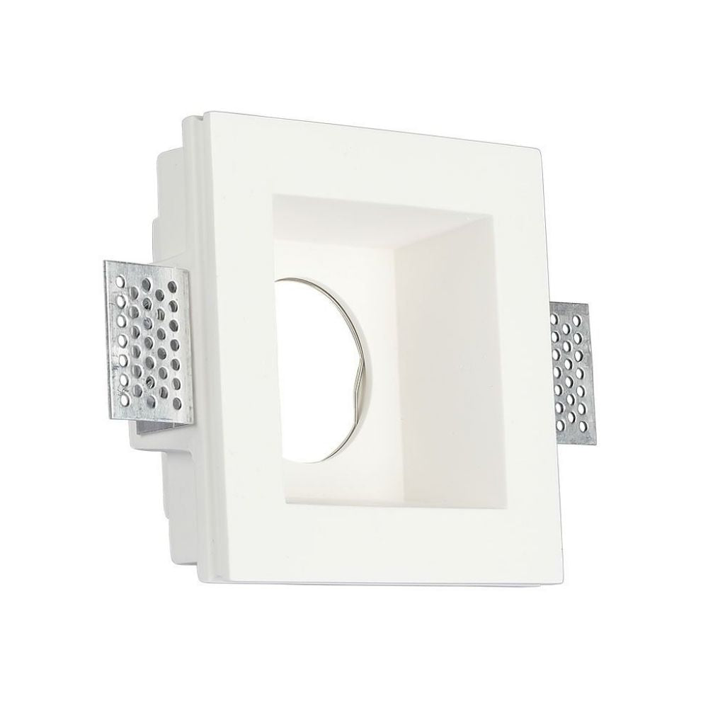 V-TAC Portafaretto LED da Incasso Quadrato GU10 e GU5.3 (MR16) Corpo in Gesso Bianco