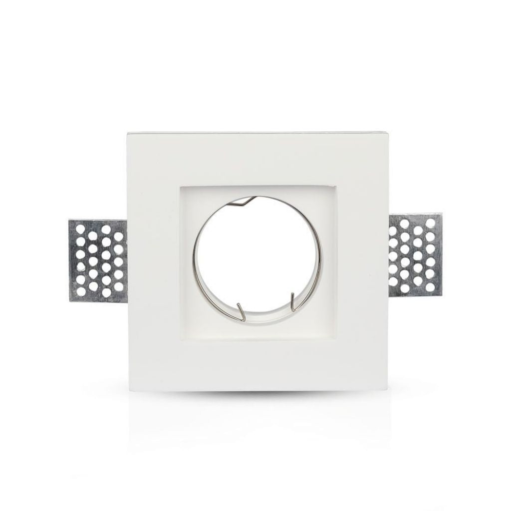 V-TAC Portafaretto LED da Incasso Quadrato GU10 e GU5.3 (MR16) Corpo in Gesso Bianco