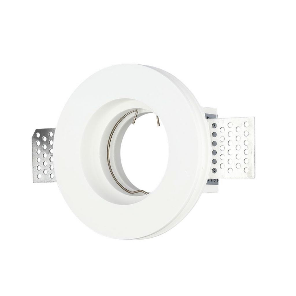 V-TAC Portafaretto LED da Incasso Rotondo GU10 e GU5.3 (MR16) Corpo in Gesso Bianco