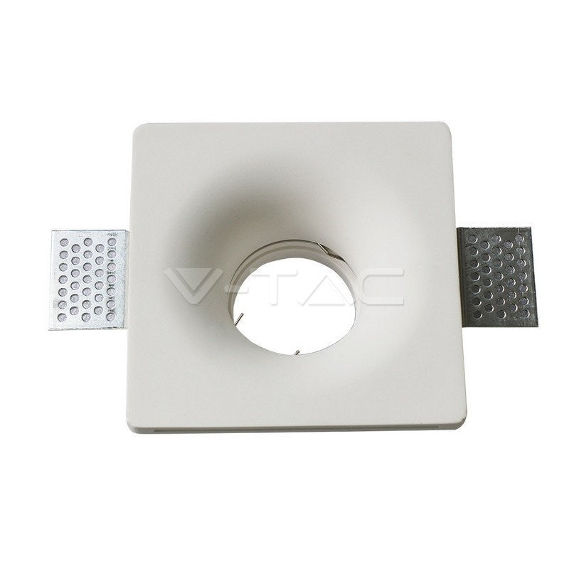 V-TAC Portafaretto LED da Incasso Quadrato GU10 e GU5.3 (MR16) Corpo in Gesso Bianco