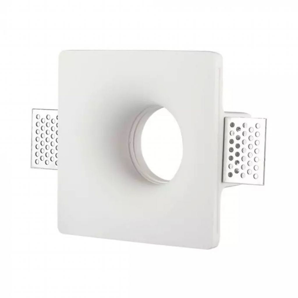 V-TAC Portafaretto LED da Incasso Quadrato GU10 e GU5.3 (MR16) Corpo in Gesso Bianco
