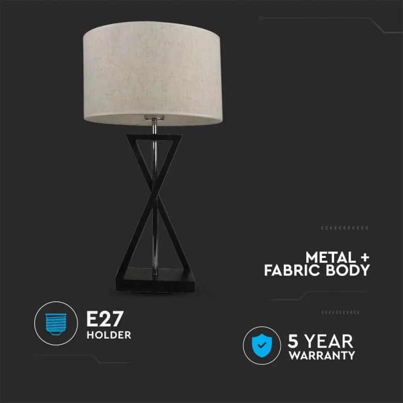 V-TAC Lampada LED da Tavolo Rotonda con Attacco E27 Colore Avorio