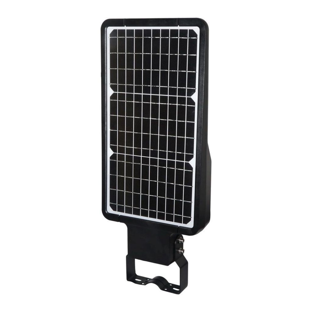 V-TAC Armatura Stradale LED SMD 40W 120LM/W con Pannello Solare, Sensore PIR e Telecomando, Colore Nero 4000K IP65