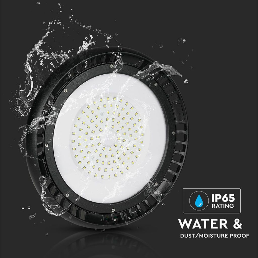 V-TAC PRO Campana Industriale LED Chip Samsung 100W 120LM/W UFO con Driver MeanWell 120° 6400K IP65 Dimmerabile ( 1-10V )