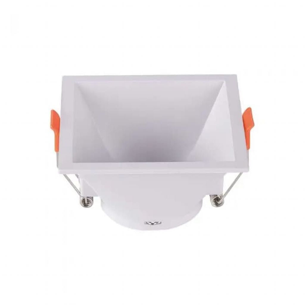 V-TAC Portafaretto LED da Incasso Quadrato GU10 con Sezione Quadrata Colore Bianco