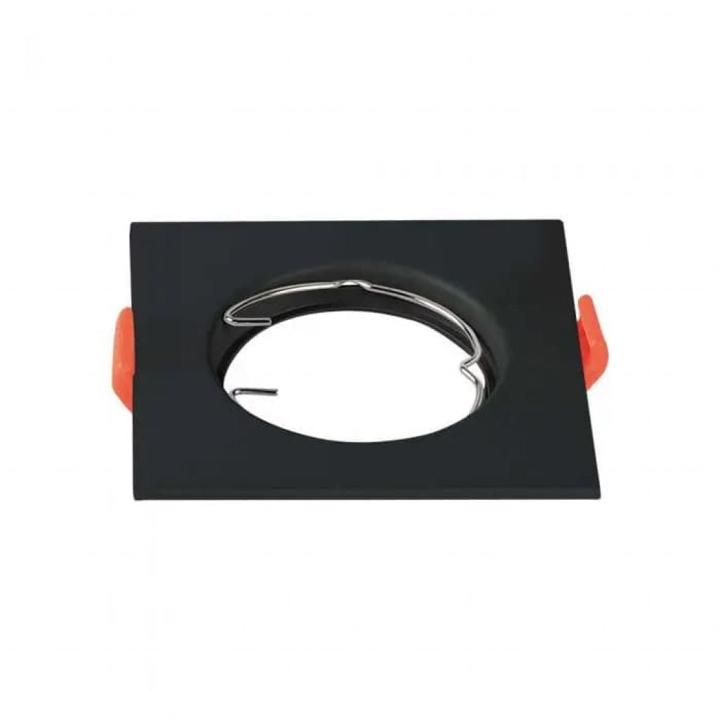 V-TAC Portafaretto LED da Incasso Quadrato GU10 Colore Nero (Box 2 Pezzi)
