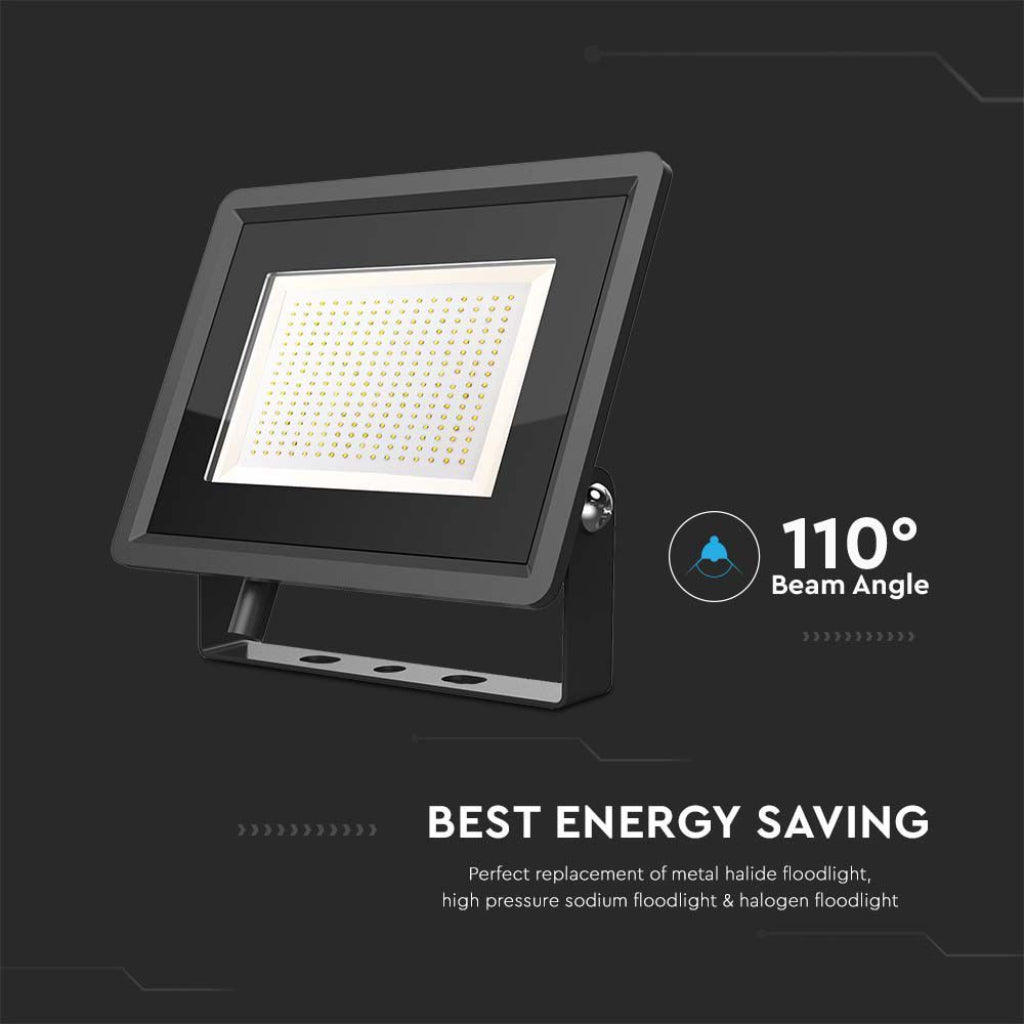 V-TAC Faro LED SMD 200W F-Series con Driver IC Integrato Colore Nero 6400K IP65