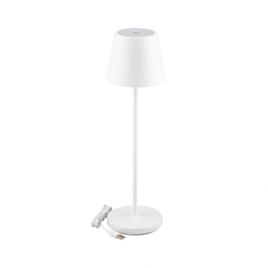 V-TAC Lampada LED da Tavolo 2W Colore Bianco in Alluminio con caricatore Wireless e Touch Dimmerabile 3000K IP54