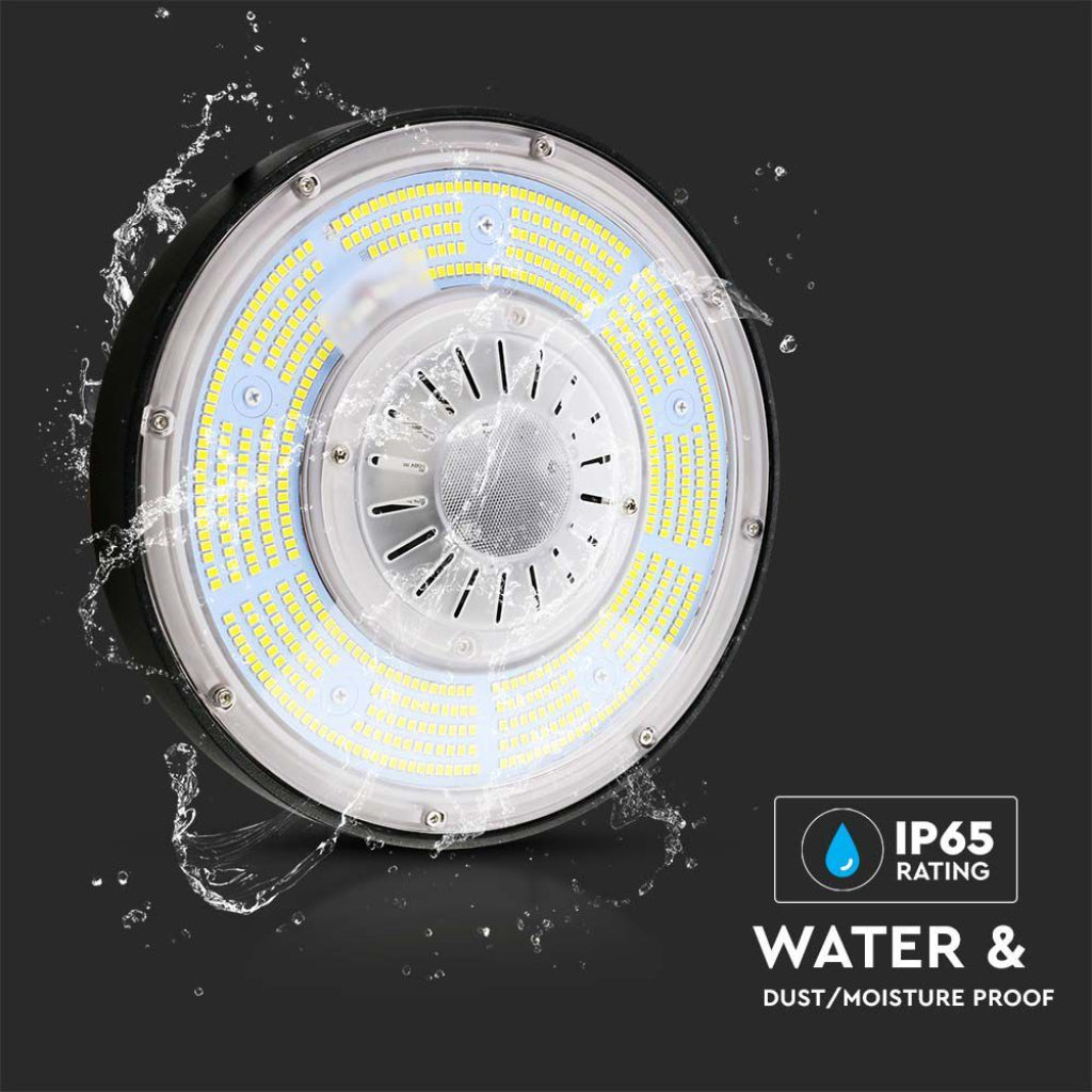 V-TAC Campana Industriale LED 100W 185LM/W UFO con Driver MeanWell 110° 4000K IP65 Dimmerabile ( 1-10V )