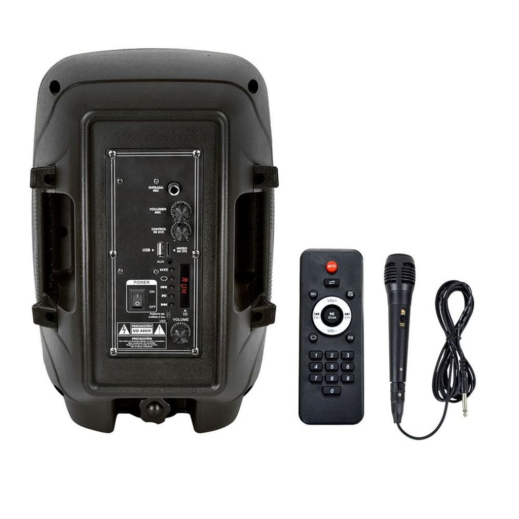 V-TAC Altoparlante Trolley Ricaricabile 35W Microfono Cablato Telecomando RGB per Cassa 12 pollici